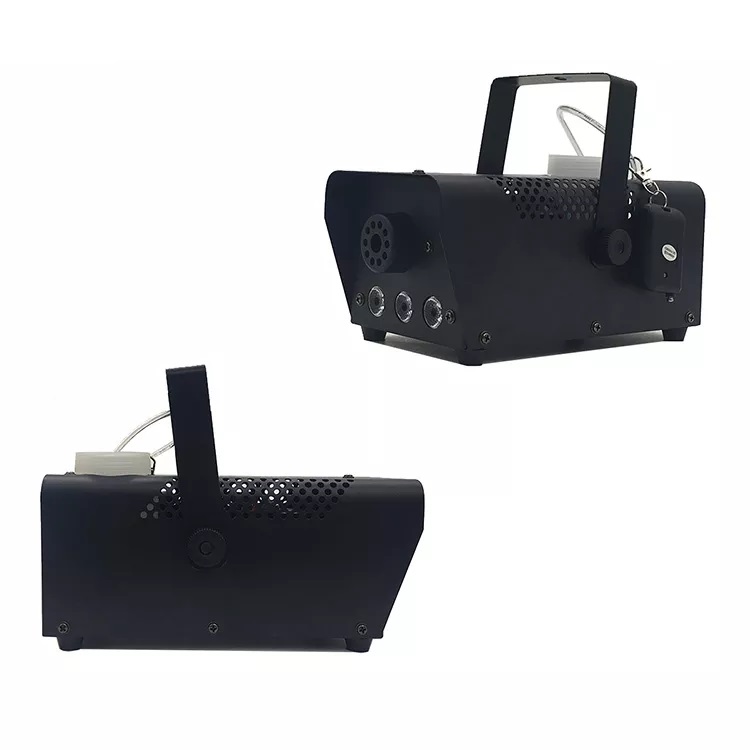 Remote Control 500W Fog Machine with 3pcs RGB LED in different Color Fog output effect
