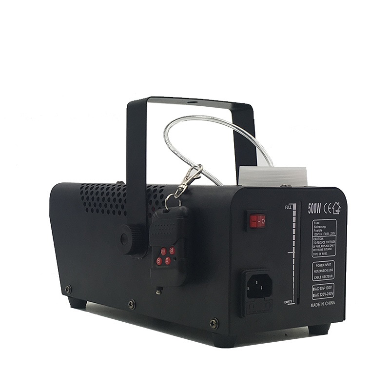 Remote Control 500W Fog Machine with 3pcs RGB LED in different Color Fog output effect