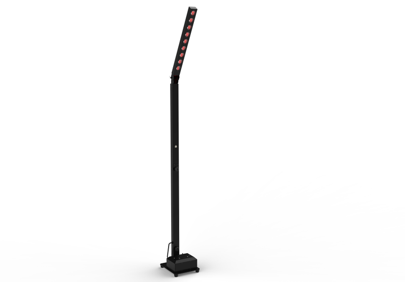 Battery LED 9pcs RGBWA+UV High Mast Light